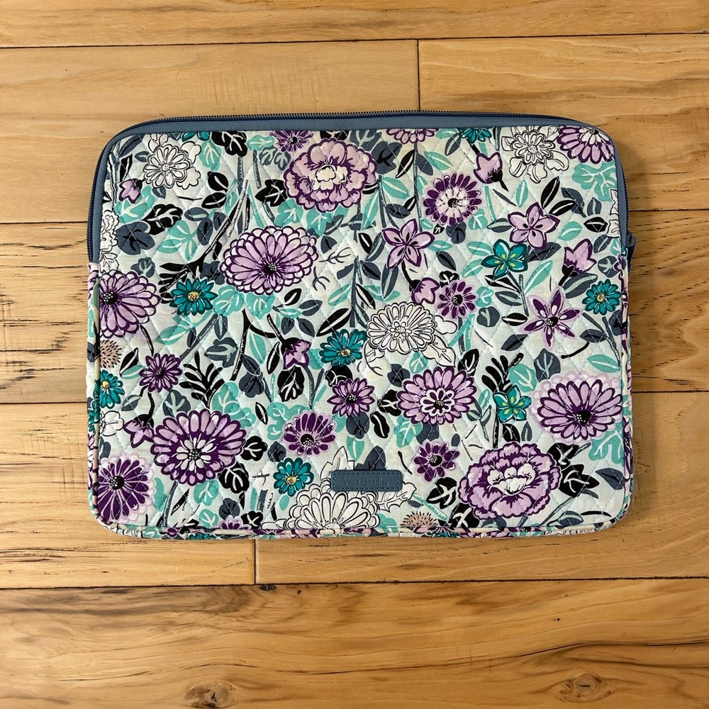 Vera Bradley Floral Laptop Case - Purple and Teal
